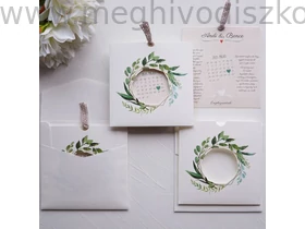 Kép 2/5 - Greenery esküvői meghívó