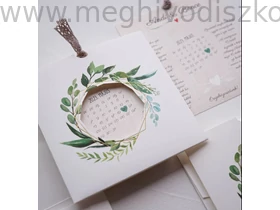 Kép 1/5 - Greenery esküvői meghívó