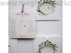 Kép 5/5 - Greenery esküvői meghívó