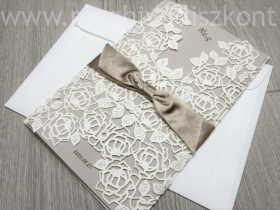 Kép 2/6 - Hamvas Rózsa esküvői meghívó borítékkal együtt