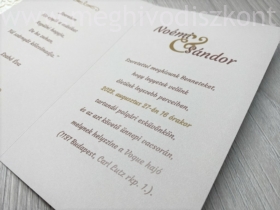 Kép 6/6 - Hamvas Rózsa esküvői meghívó kinyitott nyomtatott betétlapjának jobb oldala
