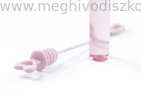 Kép 2/4 - Esküvői rózsaszín buborékfújó szív kupakkal