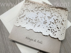 Kép 2/7 - Faberge esküvői meghívó és borítékja