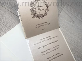 Kép 7/7 - Faberge meghívó felnyitva a nyomtatott betétlappal