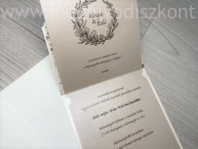 Kép 7/7 - Faberge meghívó felnyitva a nyomtatott betétlappal
