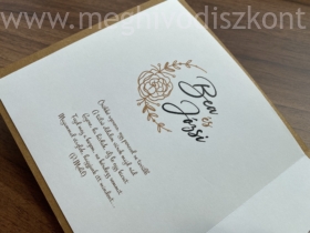 Kép 9/9 - Grillázs barna esküvői meghívó betétlapjának bal oldala