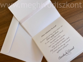 Kép 5/8 - Gyémánt Ragyogás esküvői meghívó felnyitva és belül a nyomtatható betétlap