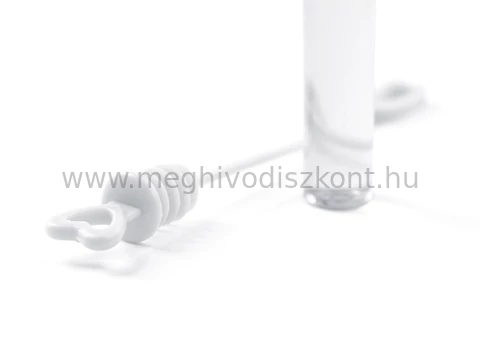 Esküvői fehér buborékfújó szív kupakkal