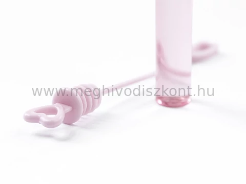 Esküvői rózsaszín buborékfújó szív kupakkal