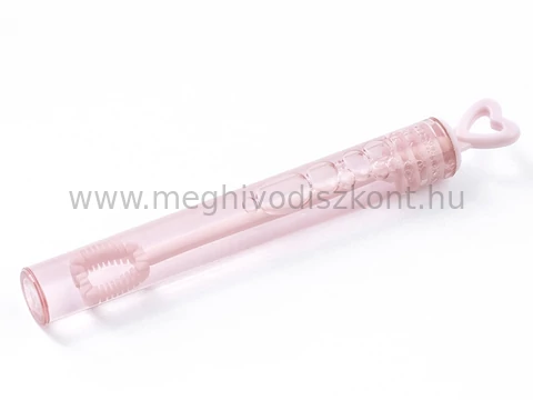 Esküvői rózsaszín buborékfújó szív kupakkal