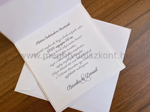 Gyémánt Ragyogás meghívó felnyitva