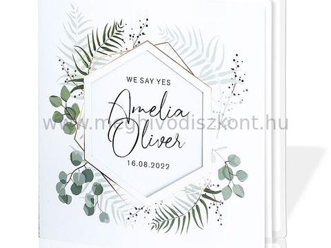 Örökzöld esküvői meghívó